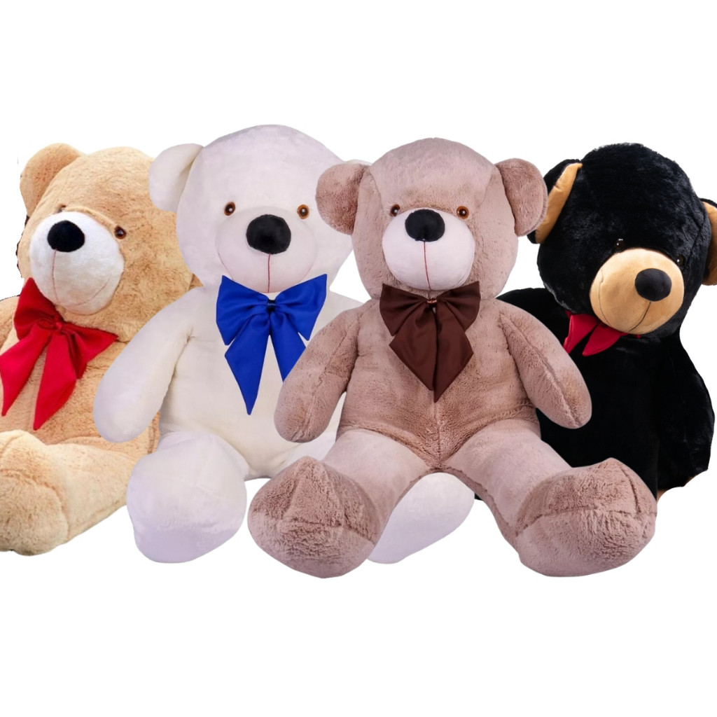 Urso de Pelúcia Teddy Grande Médio 1,10m 90cm e 50cm Macio Soft Presente Com Laço Presente premium em Oferta na Shopee