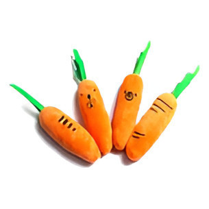 Brinquedo De Pelúcia Pet Interativo Cenoura Antiestresse