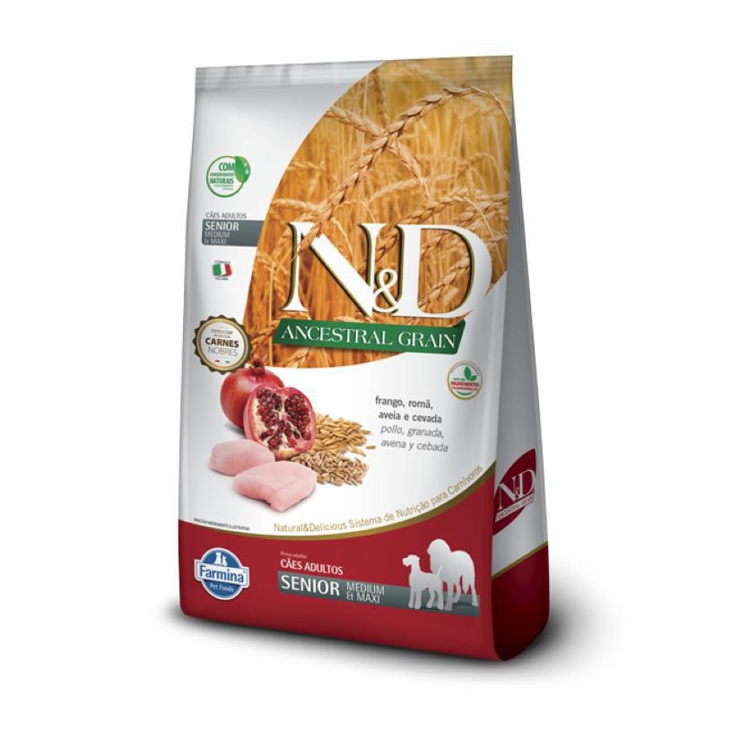Ração para cães sênior porte médio e grande N&D Ancestral Grain 2,5kg