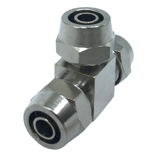 2 pç união tee 10mm roscado com porca suspensão a ar conexão