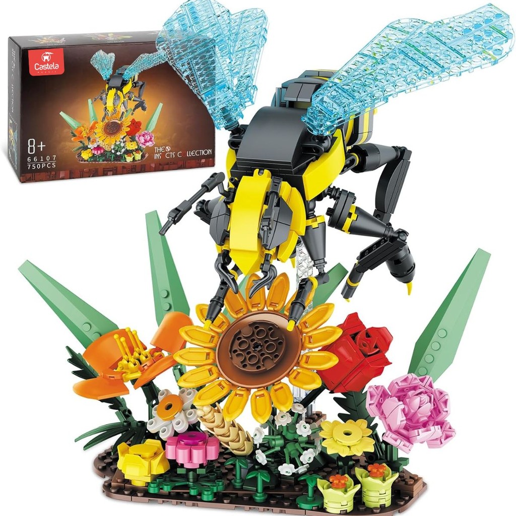 Blocos De Montar Insetos Flores e Abelha 750 Peças - Castela