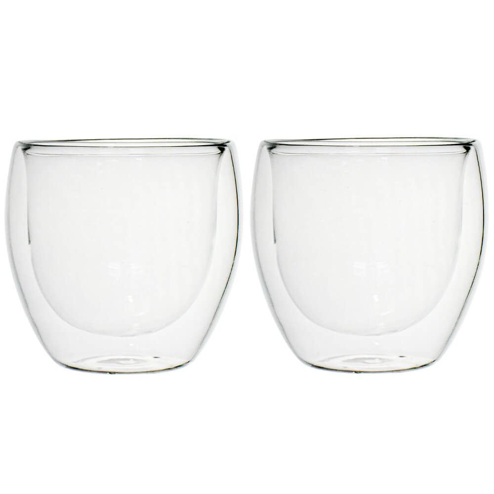 Jogo de Copo de Parede Dupla de Vidro Borossilicato para Café 180ml 2 Peças - Vista Home em Oferta na Shopee