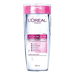 ÁGUA MICELAR LORÉAL SOLUÇÃO DE LIMPEZA 5 EM 1 200ML em Oferta na Shopee