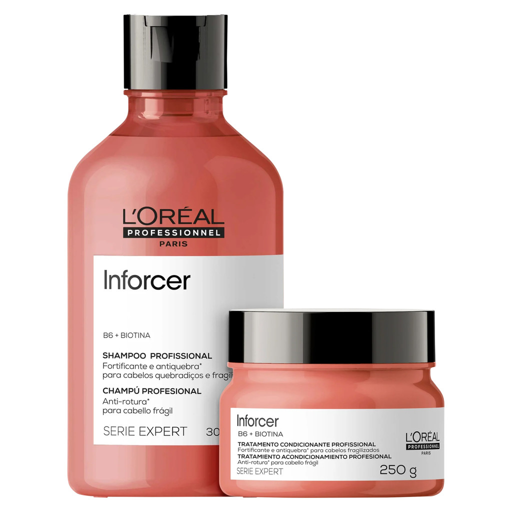 KIT SHAMPOO + MÁSCARA INFORCER LORÉAL PROFESSIONNEL SERIE EXPERT em Oferta na Shopee