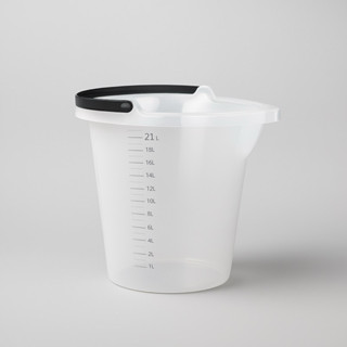 BALDE PLASTICO TRANSPARENTE 21 LITROS REFORÇADO COM MEDIDOR DE AGUA em Oferta na Shopee