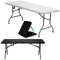 Mesa Dobrável Vira Maleta com Alça 180 × 70 CM Portátil até 150 KG ZELT