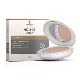 Pó Compacto Episol Color Fps50 Tom 1 Pele Extra Clara 10g em Oferta na Shopee