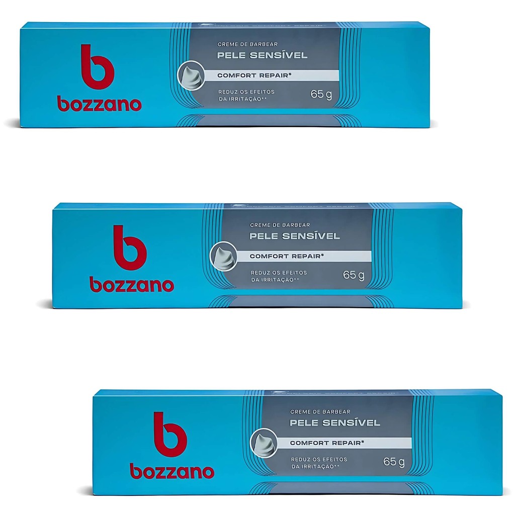 Creme de Barbear Bozzano Pele Sensível 65g - 3 unidades