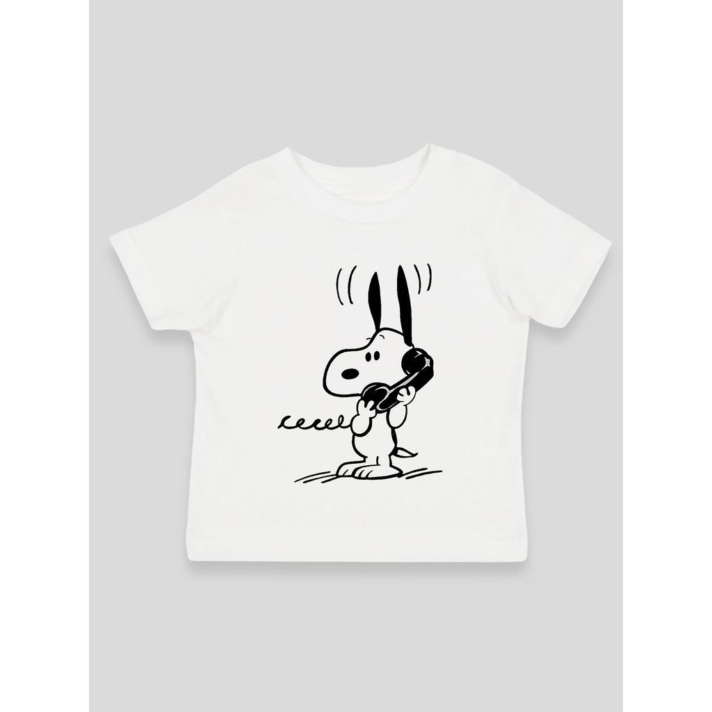 BR.Moonlight Camiseta Unissex Snoopy Telefone Infantil Comunicação Divertida 100% Algodão