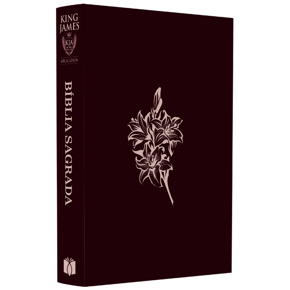 Bíblia Sagrada Flores | KJA  | Letra Maior | Capa Dura Vinho em Oferta na Shopee