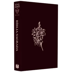 Bíblia Sagrada Flores | KJA | Letra Maior | Capa Dura Vinho