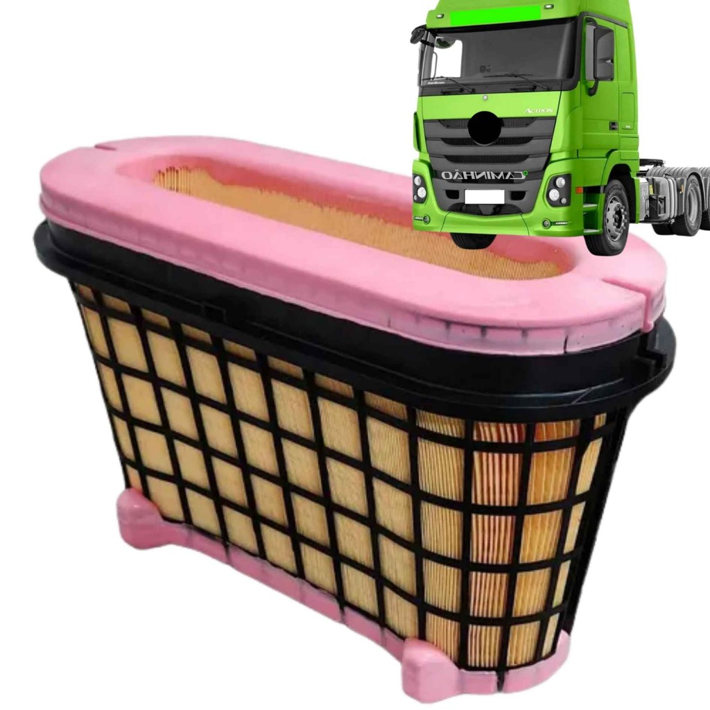 Filtro Ar Motor para MB Mercedes-Benz Actros 2045 2548 2553 2648 2651 2653 Bluetec OM460LA OM471LA (Elring ELR846.110) em Oferta na Shopee