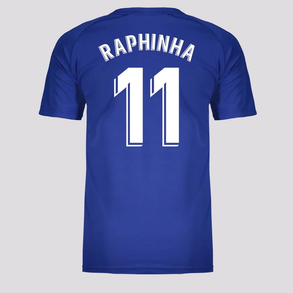 Camisa Barcelona Juvenil 11 Raphinha Azul