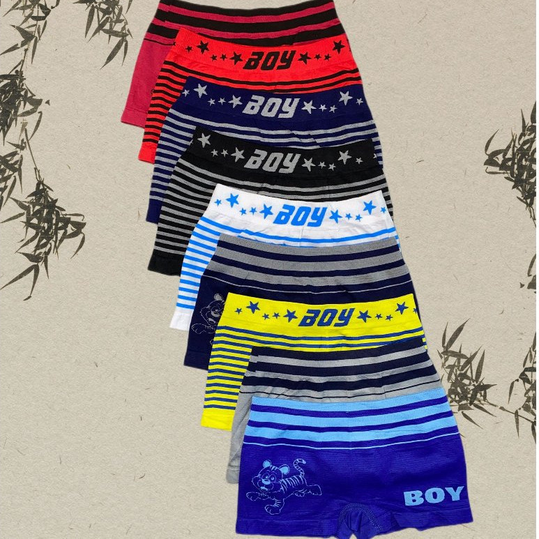 kit 3-6-12 Cuecas boxer infantil de microfibra, cuecas boxer infantil estampadas, várias cores enviadas aleatoriamente