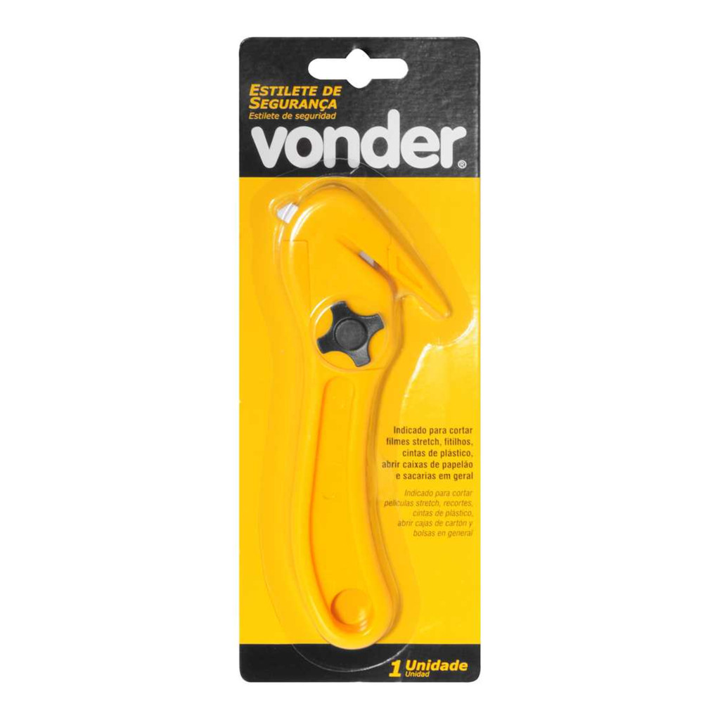 ESTILETE SEGURANCA BICO DE PATO VONDER AMARELO