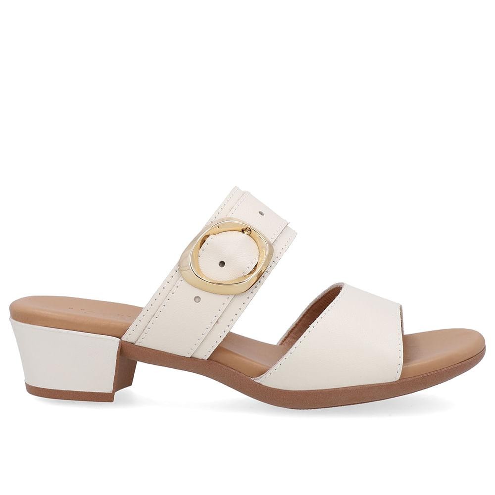 TAMANCO USAFLEX SALTO BLOCO COURO FIVELA REF UD12001 FEMININO