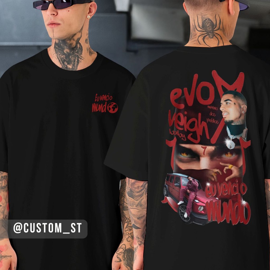 Camiseta Veigh Baby Evom Album Eu Venci o Mundo Rapper Style Supernova Artista Generico