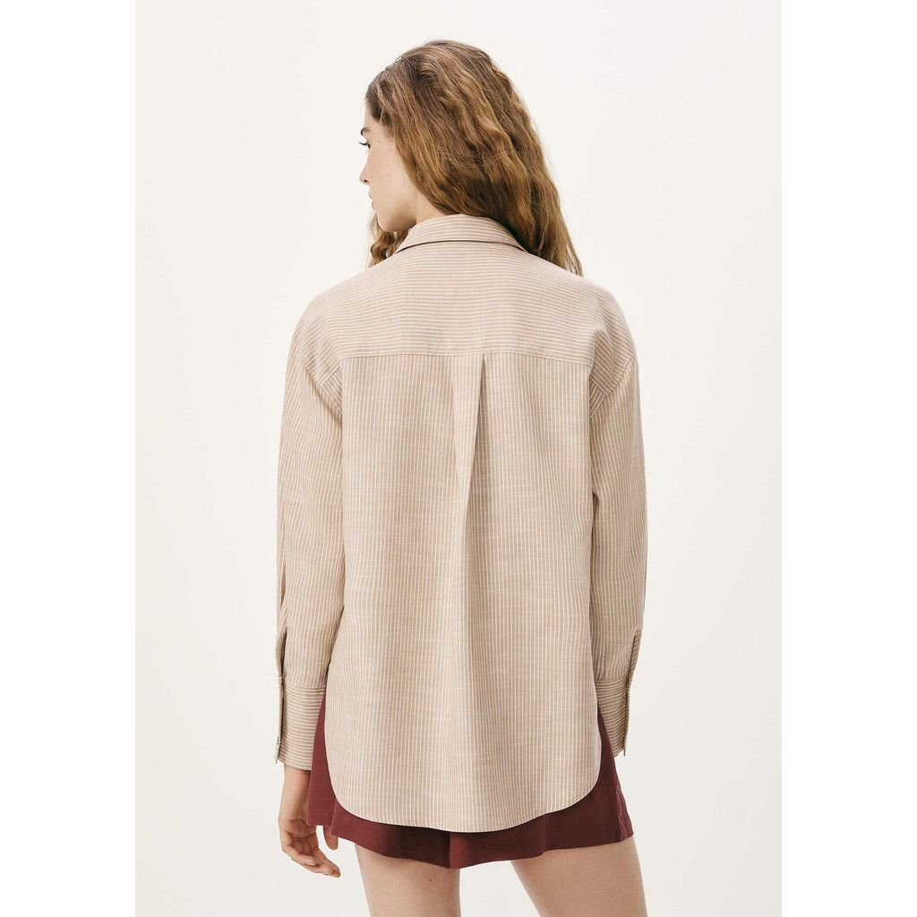 Detalhes do Camisa Feminina Listrada Em Liocel