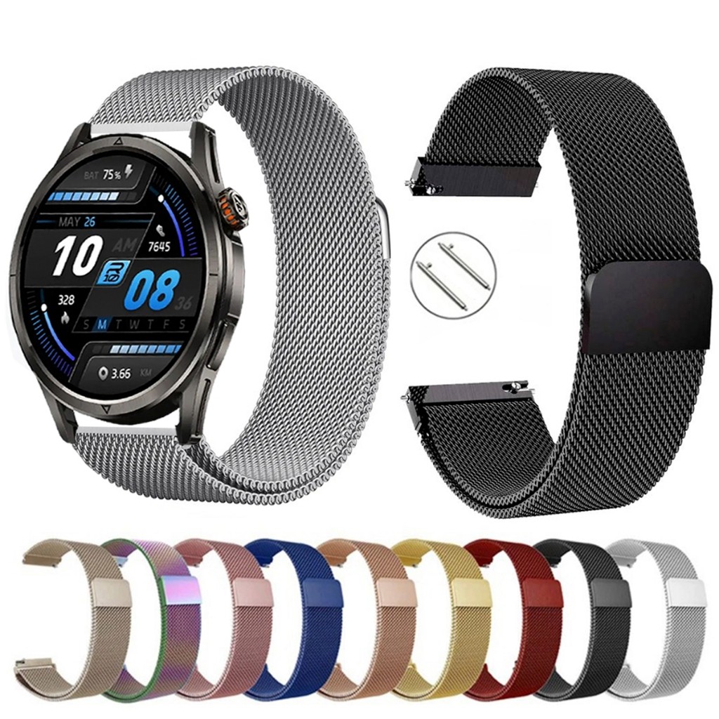 Pulseira Milanesa 22mm Aço Inox p/ Smartwatch X3 – Engate Rápido e Elegante