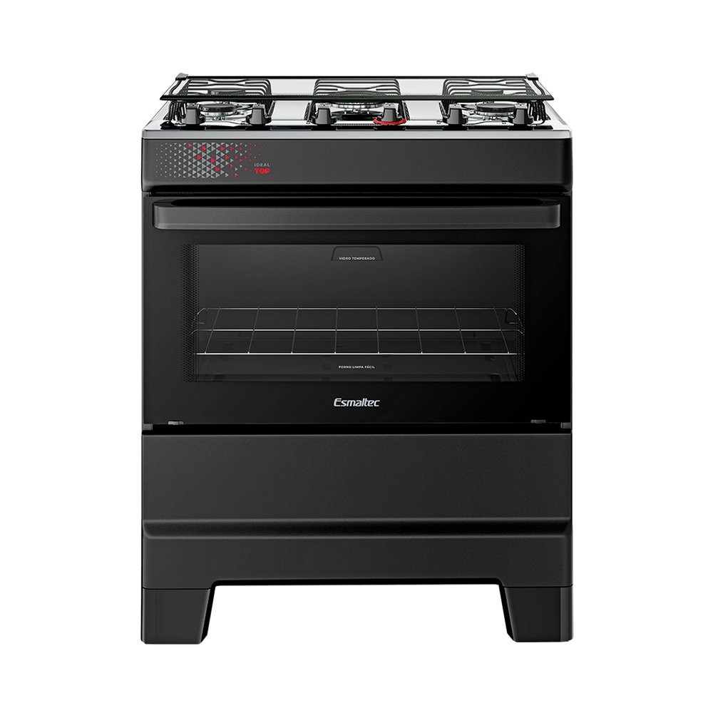 Fogão de Mesa Esmaltec 5 Bocas T5IAP Ideal Top - Acendimento Automático, Preto, Bivolt