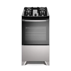 Fogão 4 bocas Electrolux Cinza Efficient Mesa Vidro, Tripla Chama e PerfectCook (FE4GG)