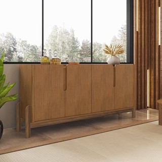 Buffet 4 Portas 2 Prateleiras 170cm Lizz Cedro em Oferta na Shopee