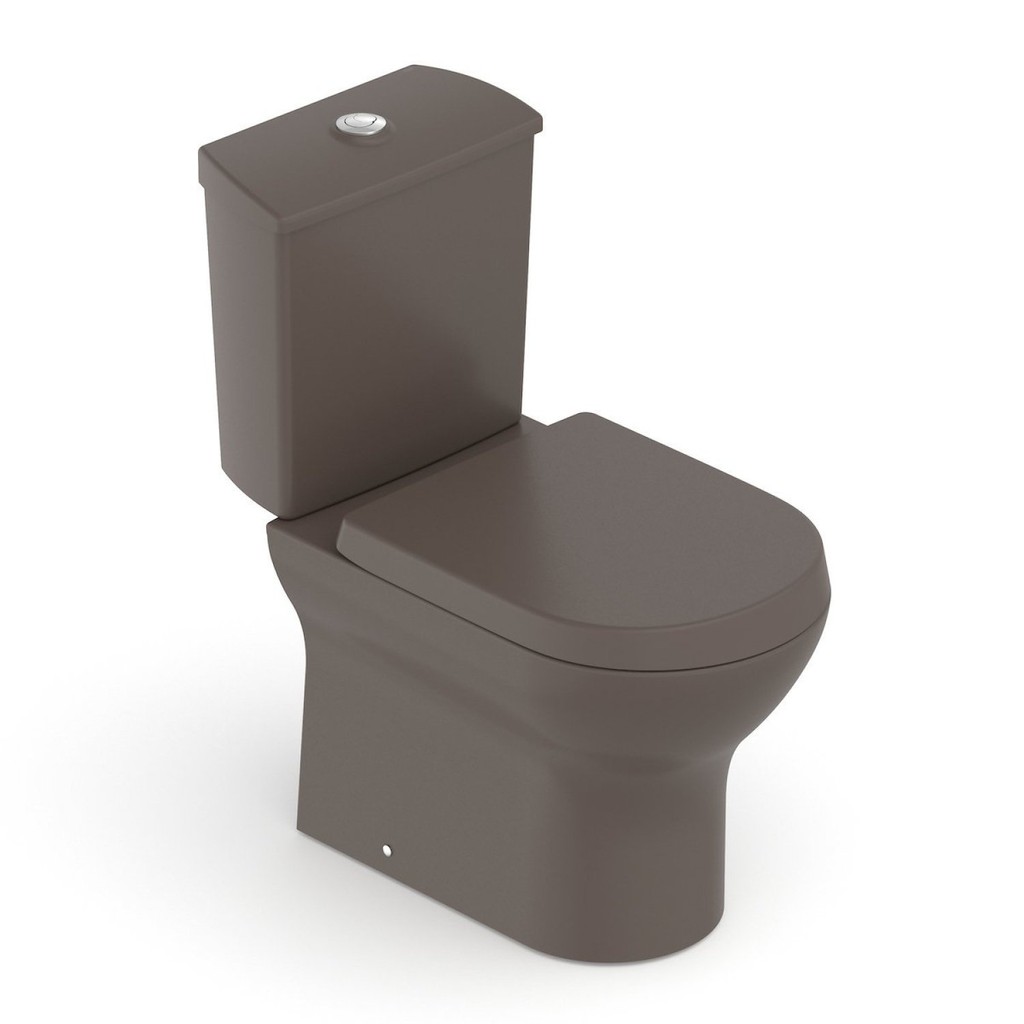 Kit Vaso Sanitário com Caixa Acoplada e Assento Soft Close Nexo Roca Café Fosco em Oferta na Shopee