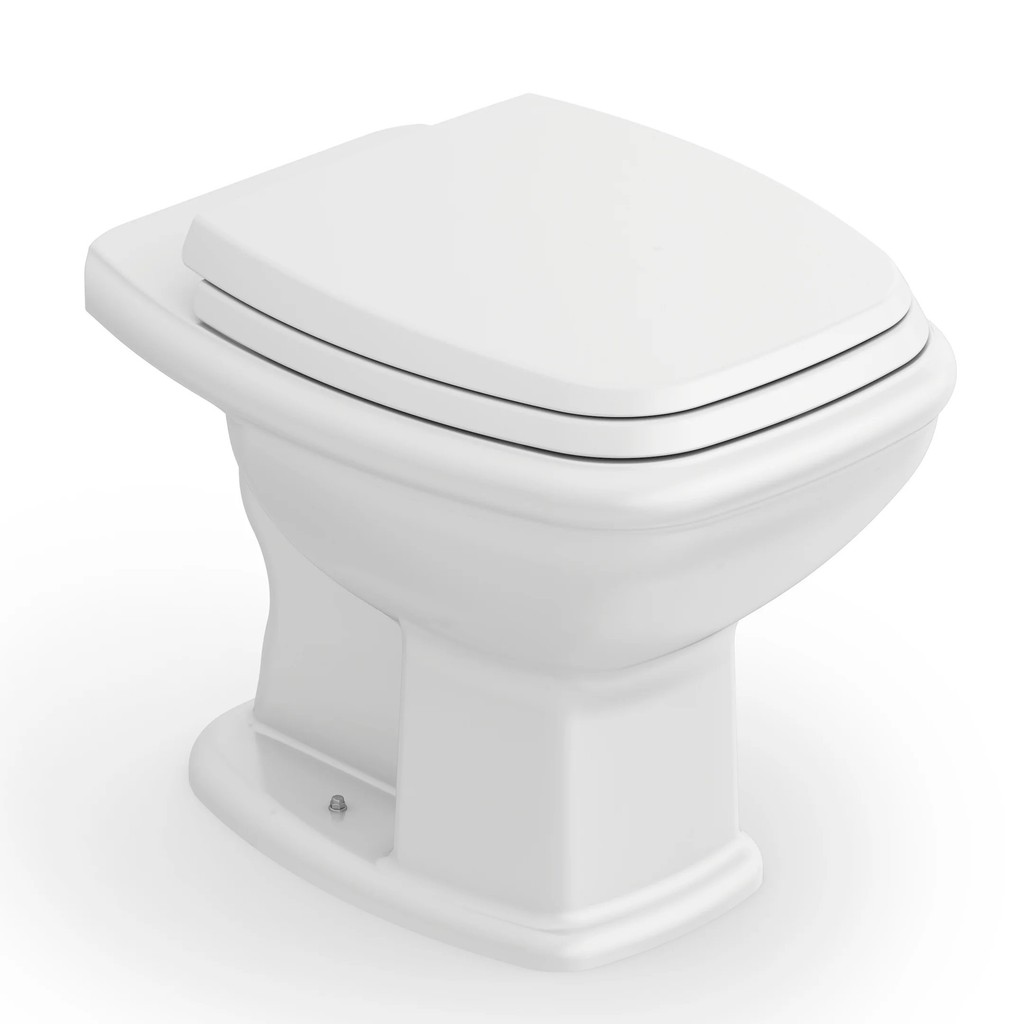 Vaso Sanitário Convencional com Assento Soft Close Fit Plus Celite Branco Brilhante