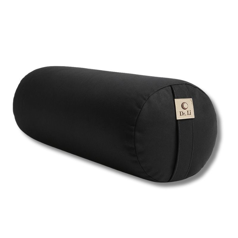 Imagem Bolster Preto Cilíndrica Premium P/ Yoga E Meditação Dr.Li