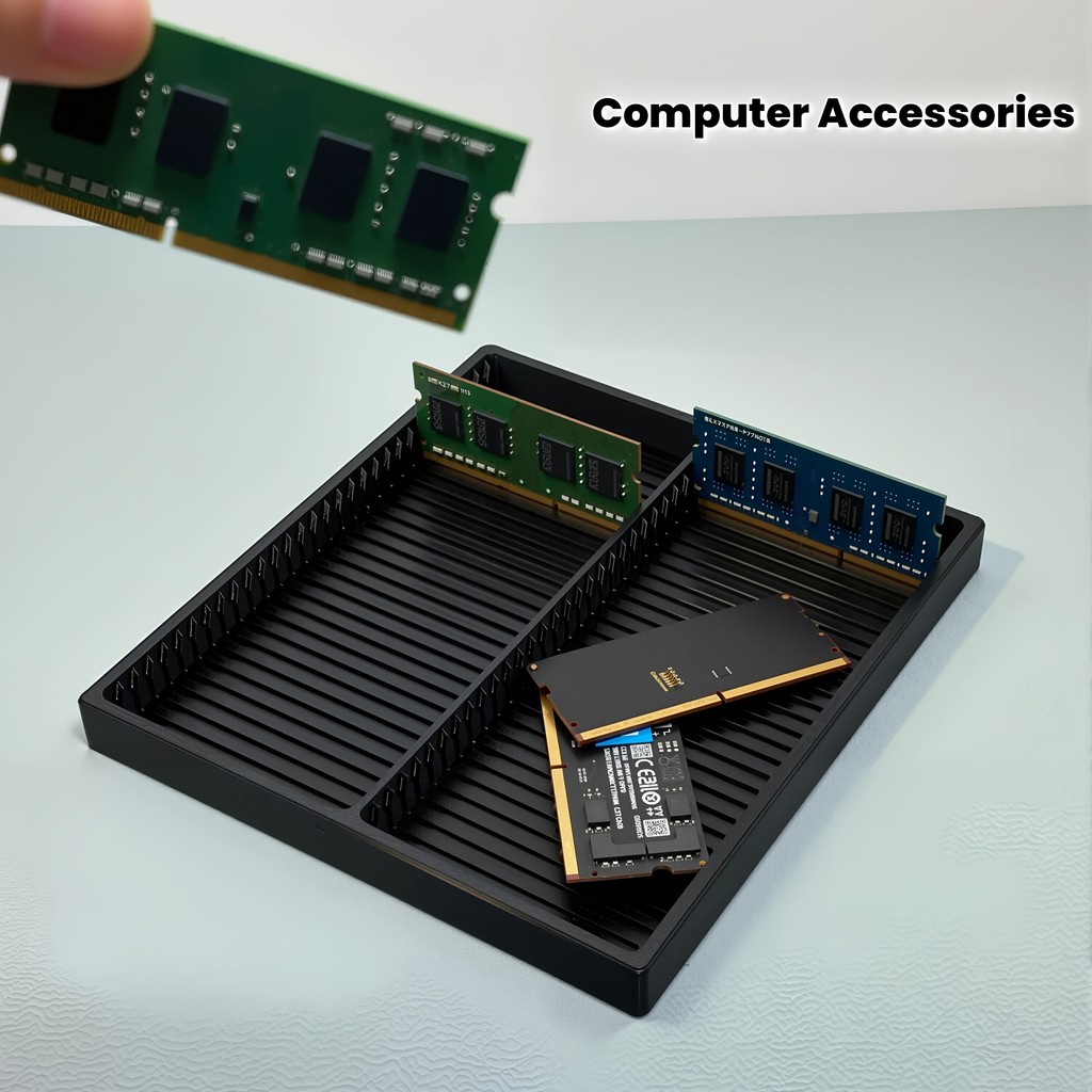 Bandeja de Armazenamento para RAM de Laptop DDR5/DDR4/DDR3/DDR2 - Caixa de Armazenamento para Módulos de Memória, Kit Pr