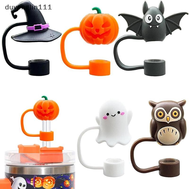 (duyonglin111) Capa De Palha De Halloween Para Copo Topper Silicone De 10 Mm À Prova De Poeira Pontas Reutilizáveis Novo