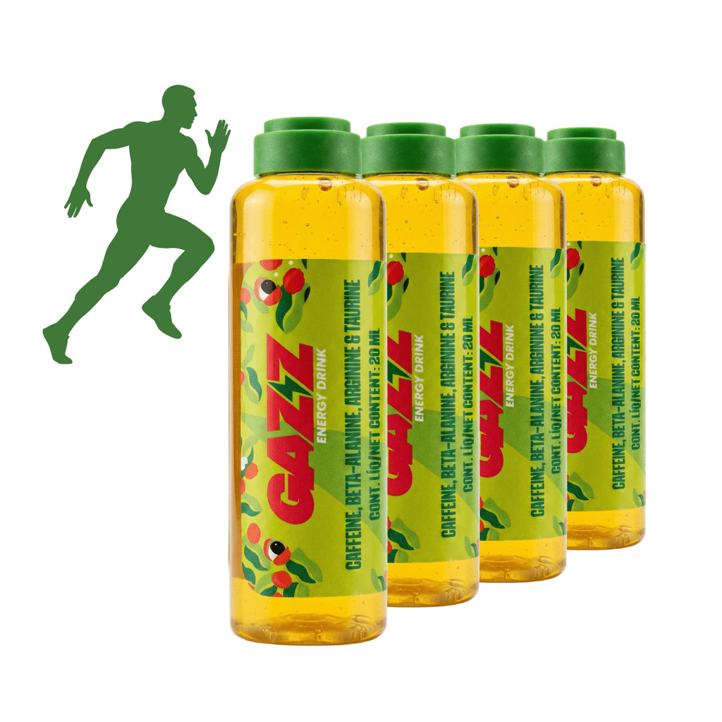 Kit 4x Gazz Energy 20 ml - Substituto Gel Carboidrato - Suplemento para Correr mais rápido - Pré treino Corrida Ciclismo
