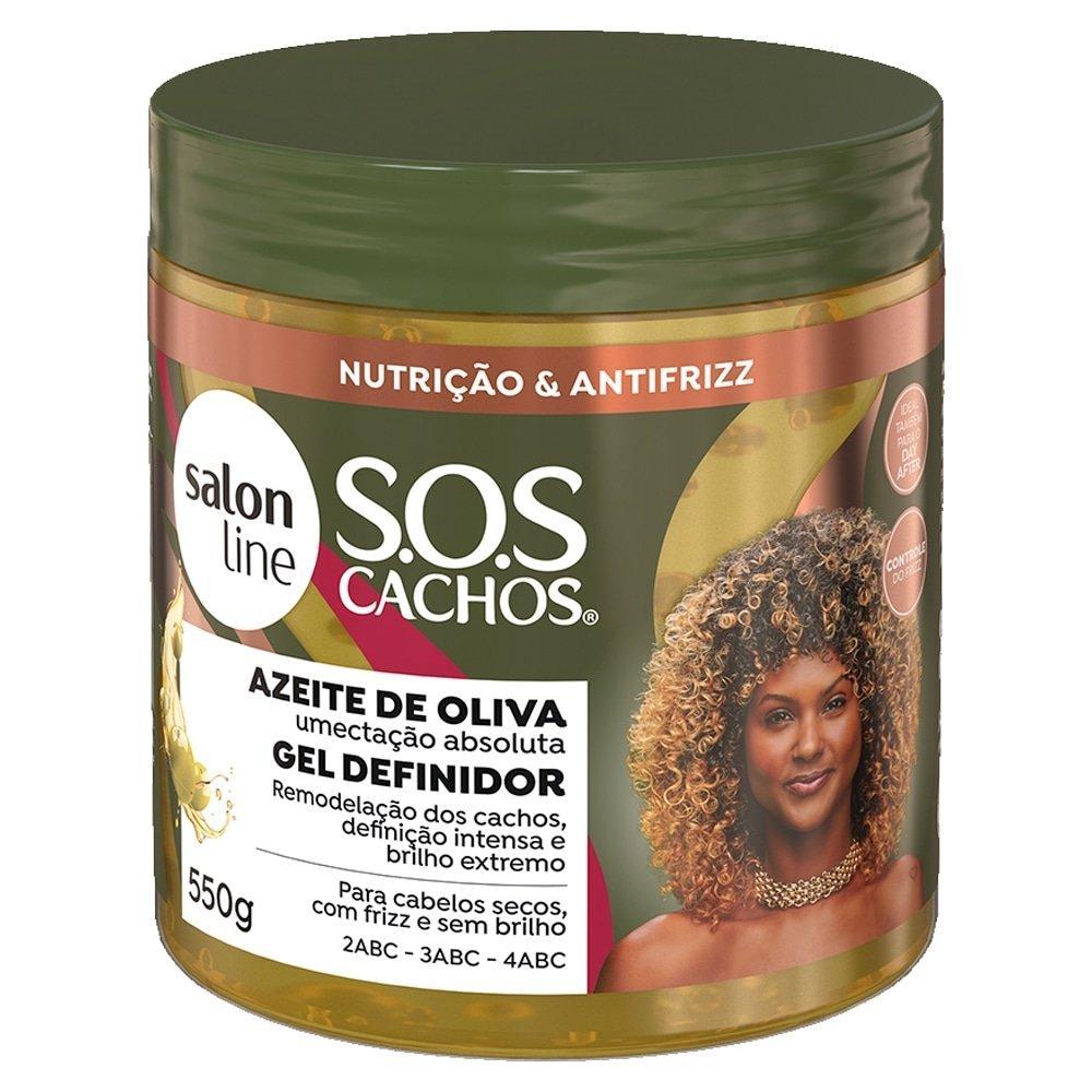 Gel Definidor Salon Line SOS Revitalizador de Cachos Azeite de Oliva 550g