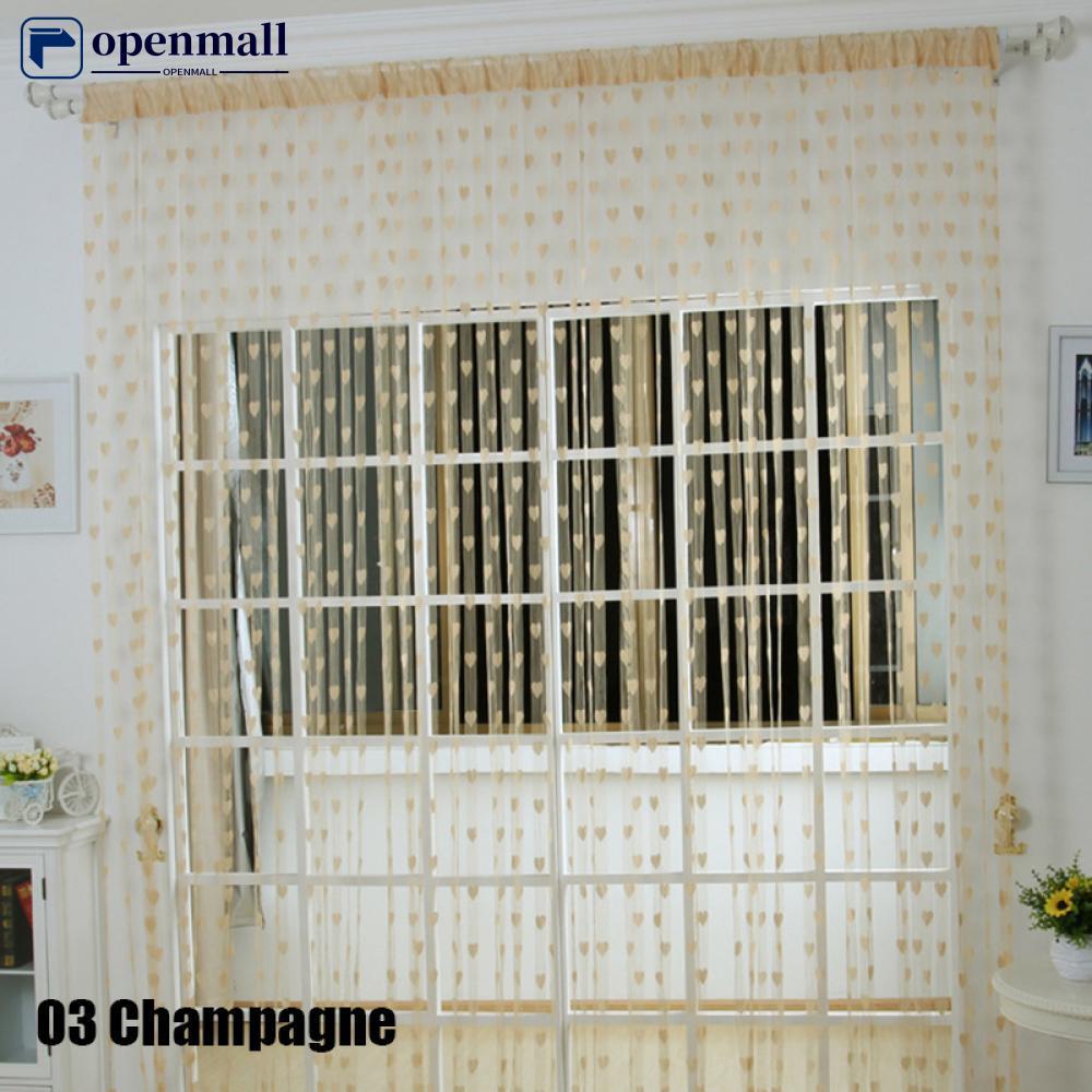 Nobleflyingomall Cortina De Corda Colorida Romântica Com Padrão De Amor , Janela De Casa Para Enfeites De Sala De Estar