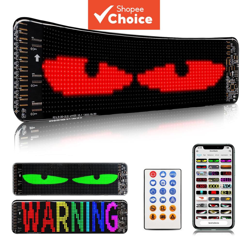 Sinal De Controle De Aplicativo De Tela Macia Com Luz De Janela De Mau Olhado Programável LED Colorido