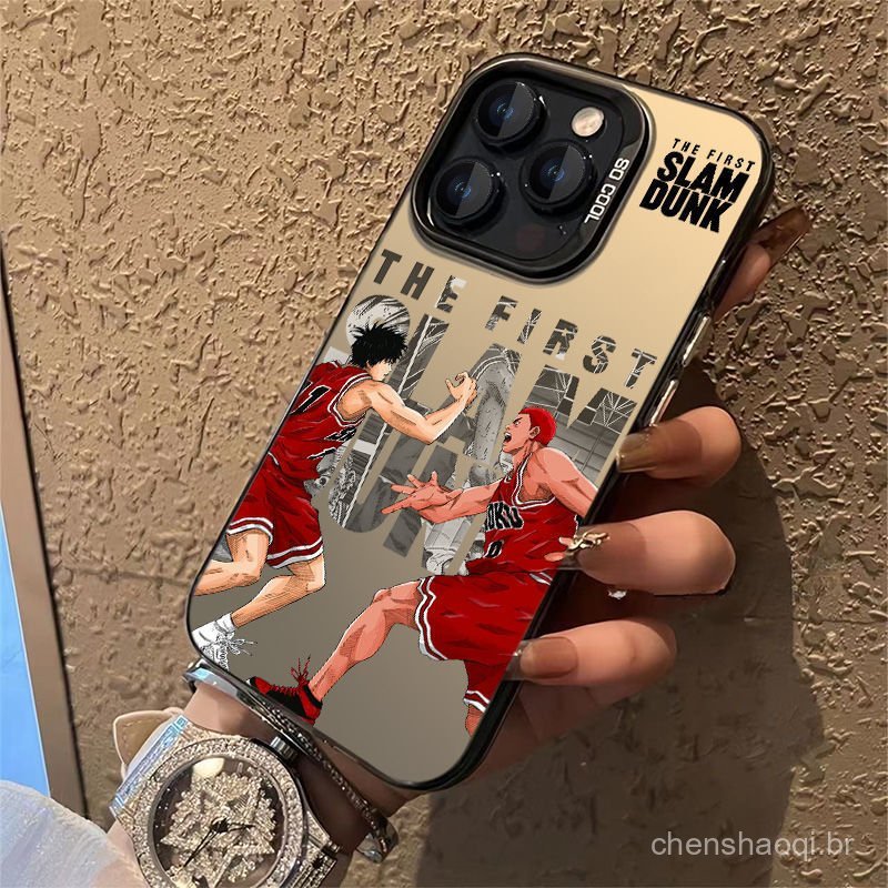 ✨NOVIDADE Capa para iPhone 15 14 13 12 Estilo Basquete Anime Antishock | Capinha iPhone Mais Vendida