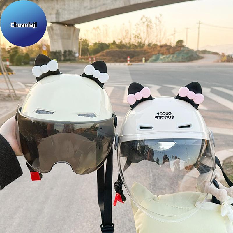 Chuaniaji Veículo Elétrico Stiers Capacete Da Motocicleta Decorativo Orelha De Gato E Urso Acessórios De Bonitos BR