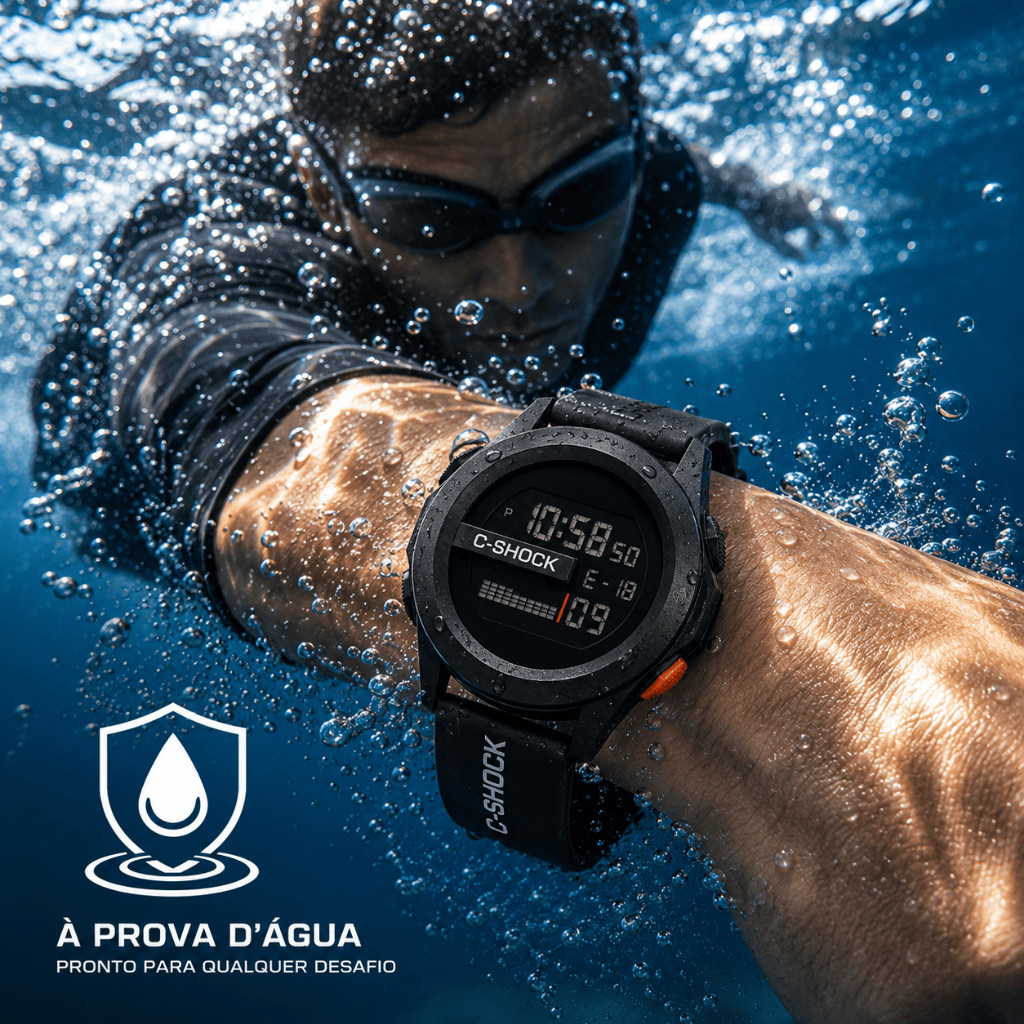 Relógio Masculino C-SHOCK Digital Esportivo Resistente Choque Prova D'água Cronômetro Alarme Iluminação