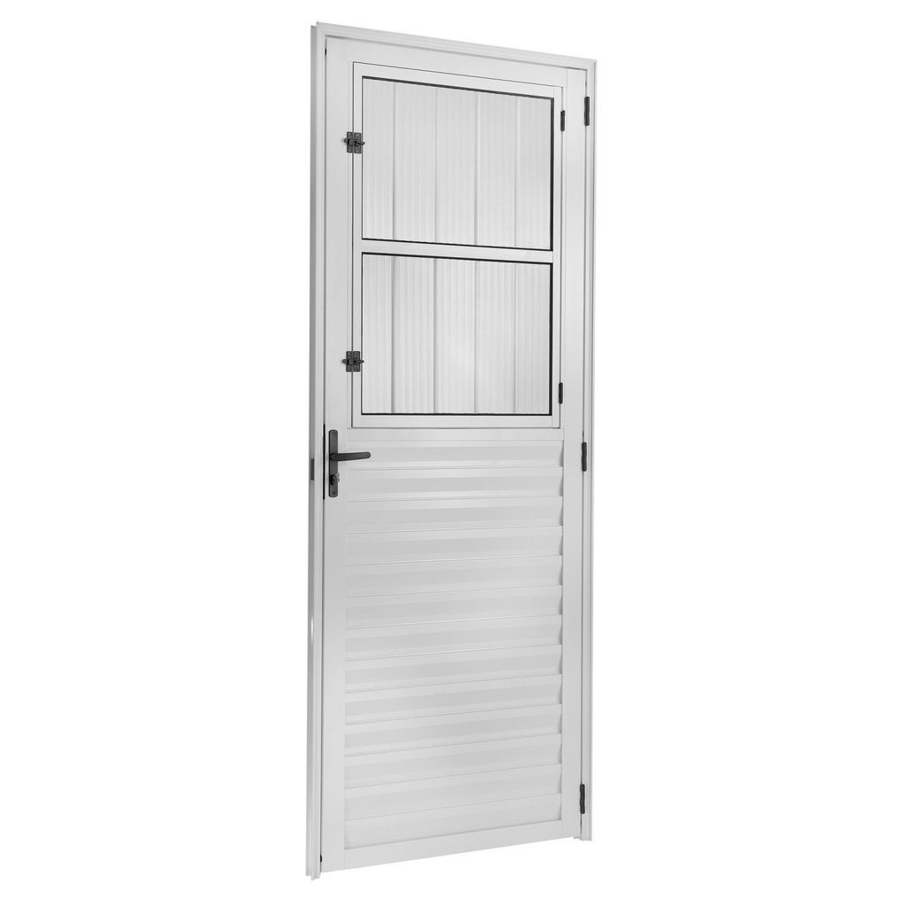 Porta Postigo Ecosul 210x80cm Esquadrisul Abertura Esquerda Branco