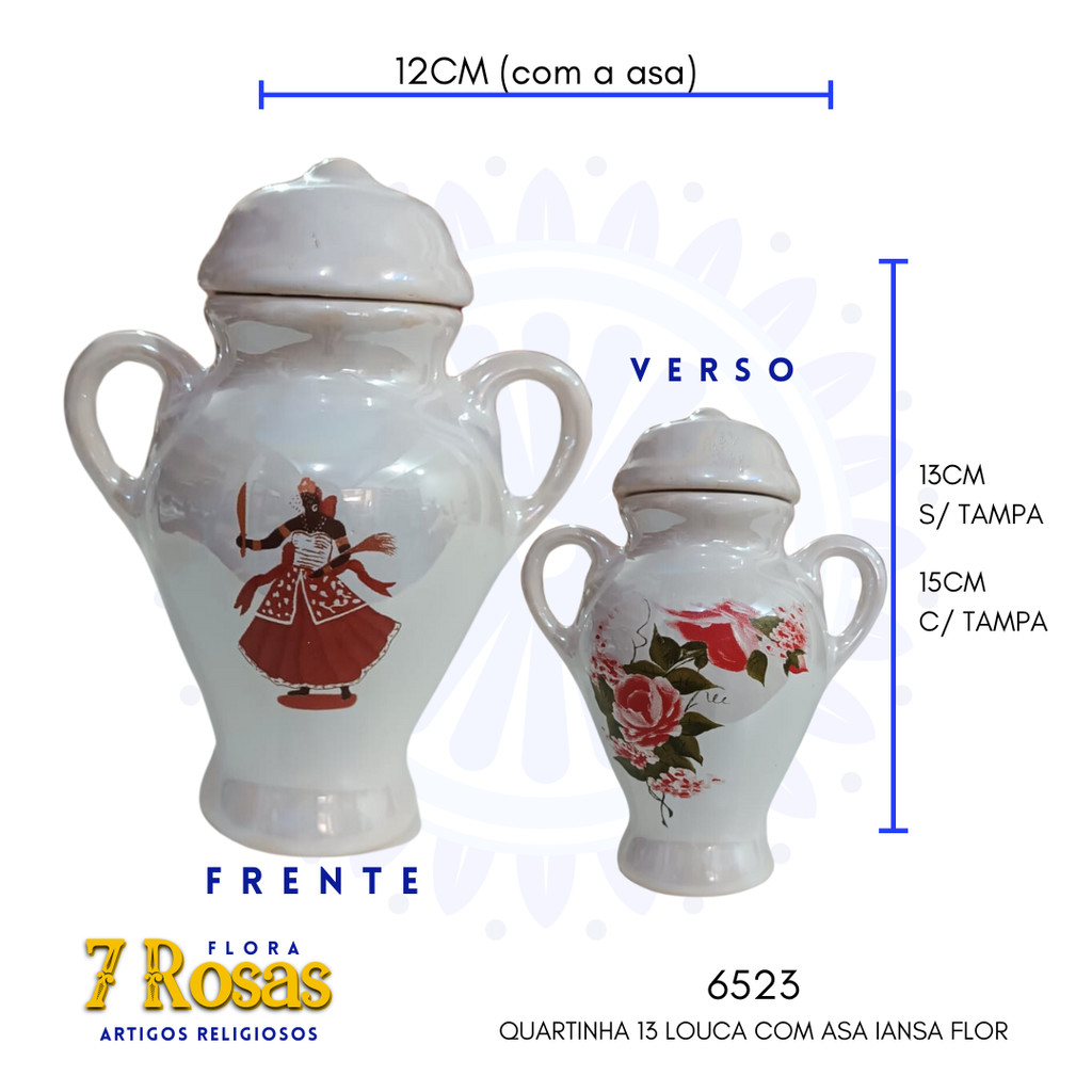 QUARTINHA 13 LOUCA COM ASA IANSA FLOR