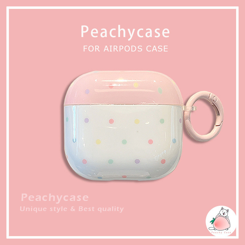 INS Colorful Wave Point IMD Capa De Fone De Ouvido Compatível Com Airpods 1 2 3 4 Pro Pro2 Pro3 airpods4 Protetora Resis