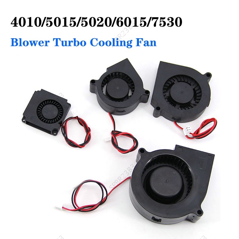 4020 5015 6015 7530 Ventilador Turbo De Resfriamento Sem Escova DC 5V 12V 24V 4cm 5cm 6cm 7cm Para Impressora 3D 2Pin Fi