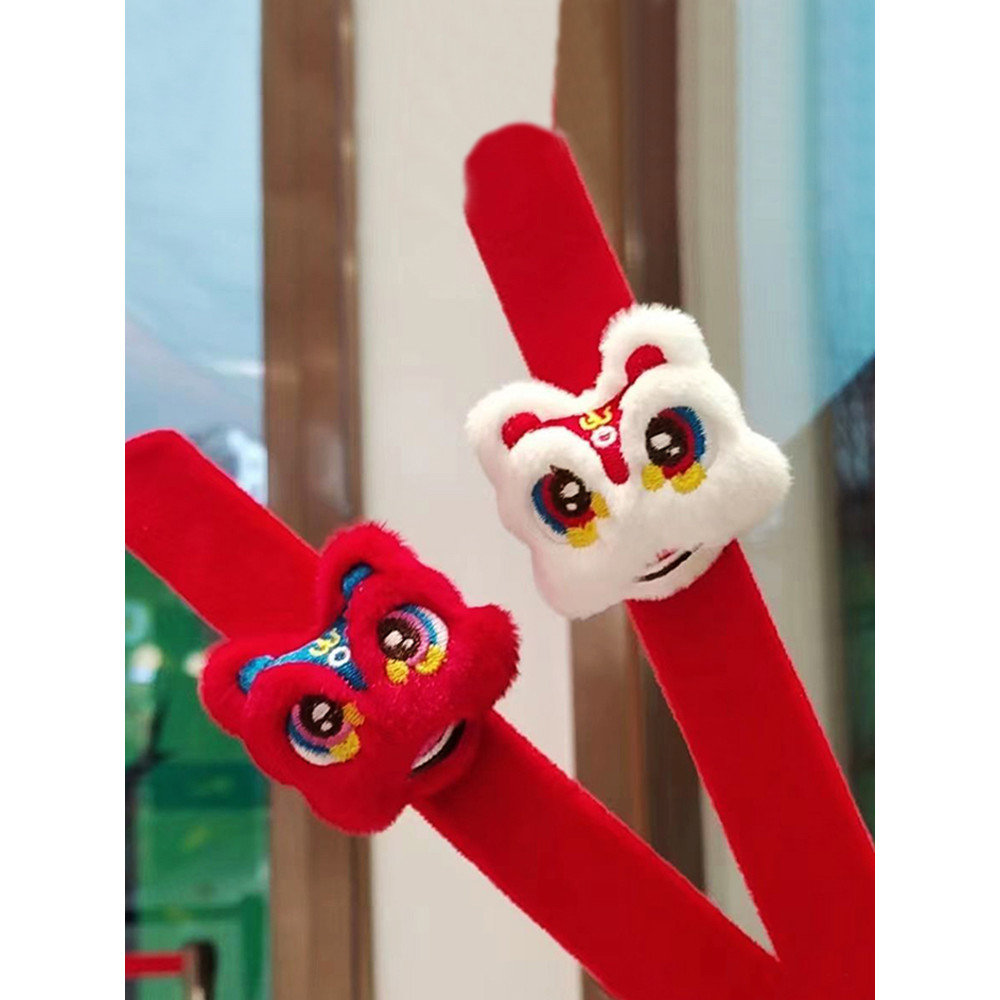 Festivo cabeça de dragão boneca leão-despertar Pop anel saco acessórios crianças pulseira presente bonito Pat anel decor