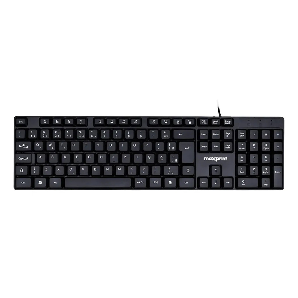 TECLADO COM FIO PARA ESTUDOS E TRABALHOS OFFICEEASY USB2.0 PRETO