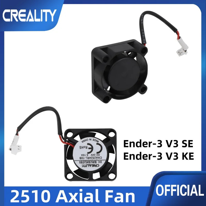 Conjunto de Ventiladores Originais Creality Ender-3 V3 SE 24v, Ventilador Axial 2510 para Impressora 3D Ender-3 V3 SE/KE