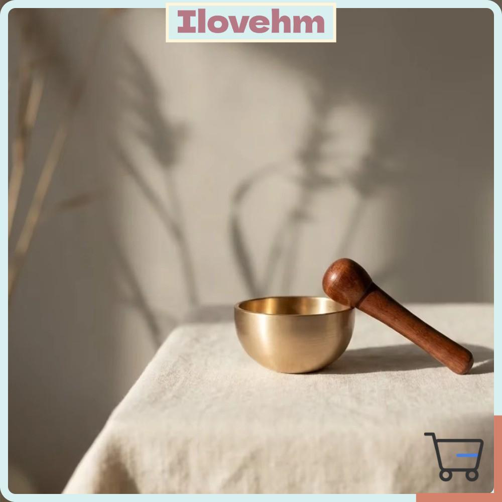 LUCKY-ILOVEHM Mini Tigela De Canto De Latão , Com Som De Meditação Design De Terapia Manual De Malho , Cobre