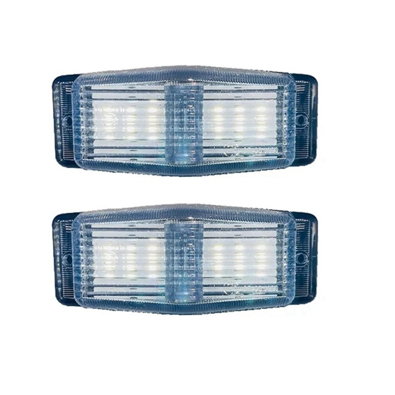 2 Pçs LED Luzes De Marcador Frente Duplo Queimador Indicador Lampfor Scania Volvo Homem Benz Caminhão Grill Luz-Boom