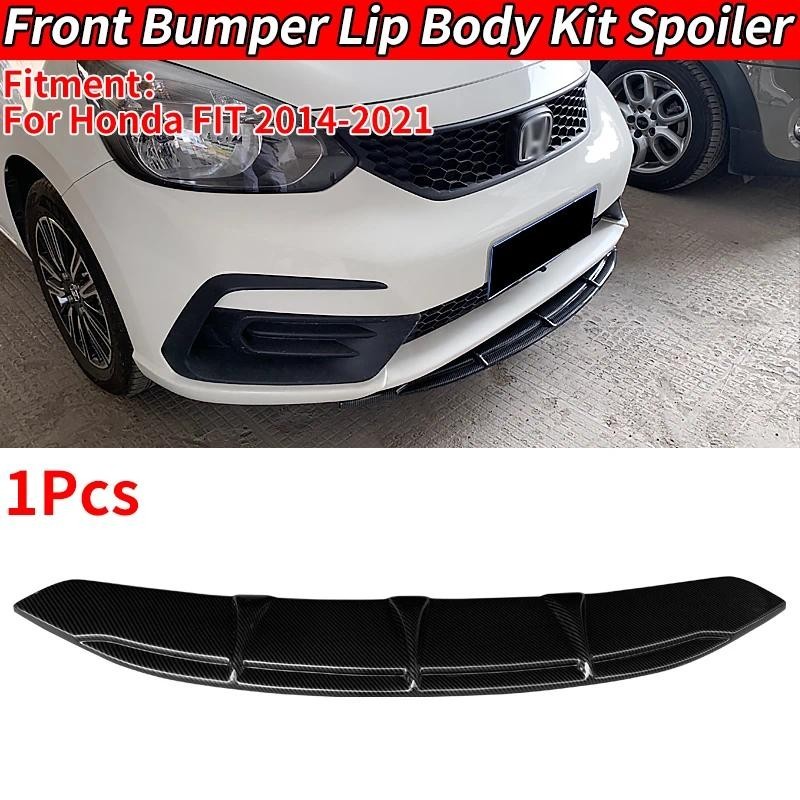 Para Honda FIT 2014-2021 2018 Carro Amortecedor Dianteiro Divisor Lábio Difusor Corpo Kit Spoiler Guarda Placa De Queixo