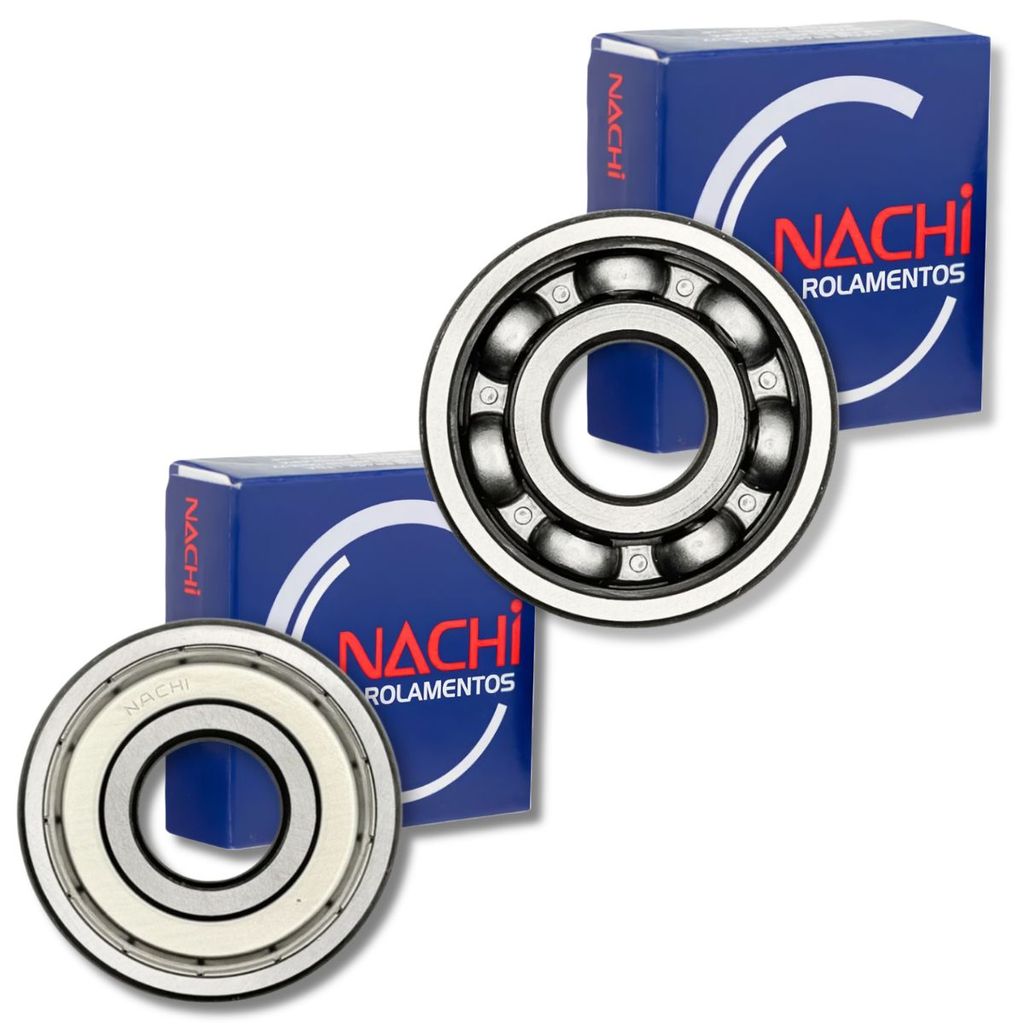 Kit Rolamentos Eixo Balanceiro Cg 150 Titan / Cg 160 Titan / Nxr 150 Bros / Nxr 160 Bros Nachi 6202