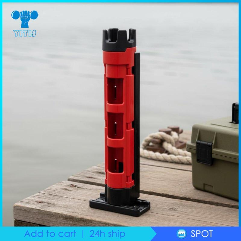 [Yitis] Caixa De Equipamento Suporte Para Vara De Pesca Que Economiza Espaço Tubo De Construção Vertical Pescadores